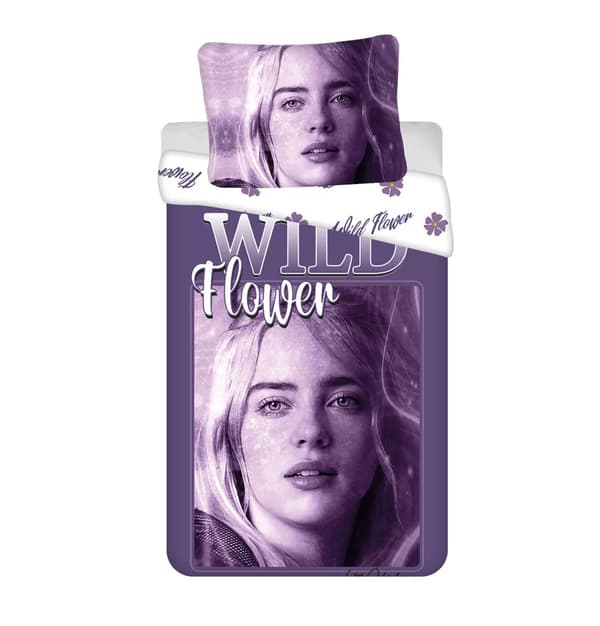Billie Eilish Wild Flower bäddset 140×200 cm, 70×90 cm