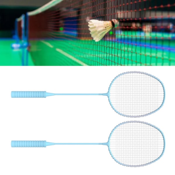 Badmintonracketset för utomhusspel på bakgården inklusive 2 racketar 3 nylonfjädrar 1 bärväska för nybörjare Vuxna Grön