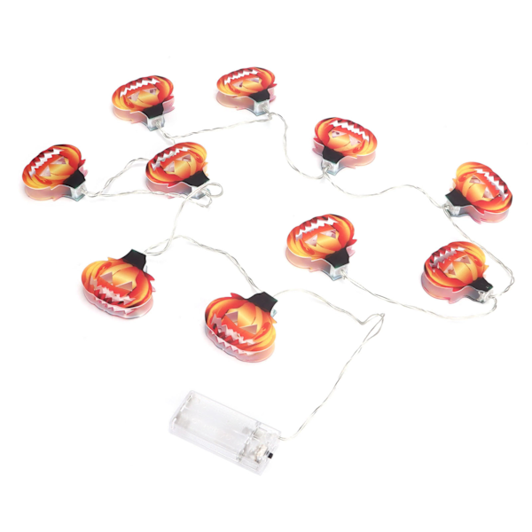 Pumpalyktor Ljusslinga 10 LED Batteridriven Halloween Dekorativa Lampor Tillbehör