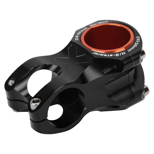 Mountain Bike Stem Sykkelstyre Aluminiumlegeringsstam Passer for 31,8/35 mm styre Svart