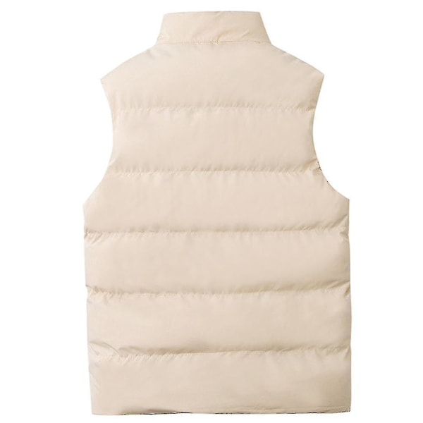 Lättviktsväst i dun för män, utan ärmar, packbar, beige
