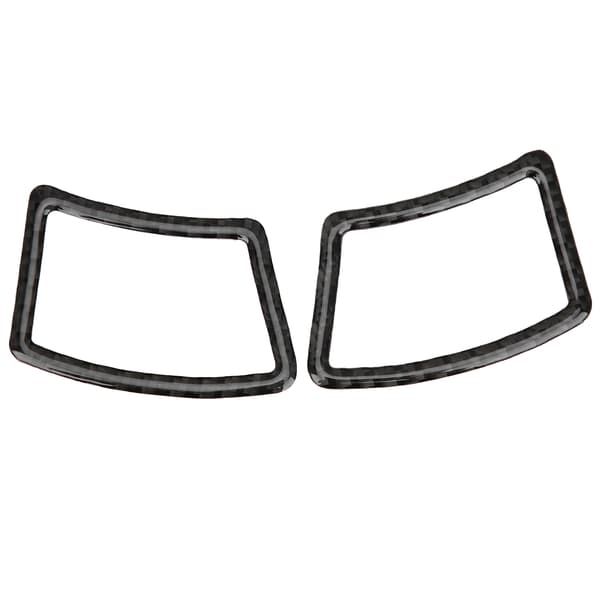 2 stk. Dashboard Luftventil Trim Myk Karbonfiber Ramme Passer for 5-serie E60/E61 2004-2010