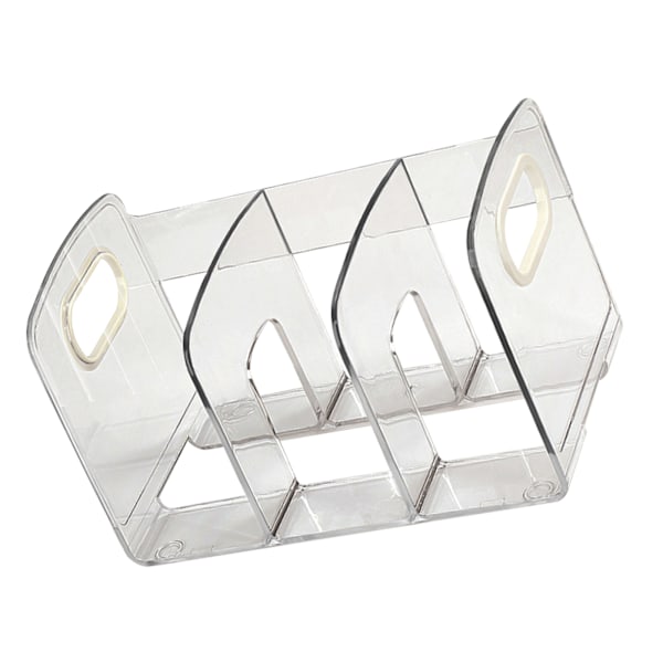 Bogorganisator Skrivebords Bogreol Filholder Akryl Bordsplade Organiser til Studie Kontor Transparent 3 Rum (28x14x15cm/11x5.5x5.9in)