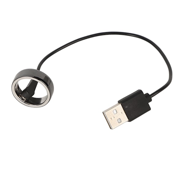 Mobiltelefon BT-forbindelse Smart Ring Health Tracker Genopladelig Vandafvisende Smart Ring til Mænd Kvinder Sort nr. 21