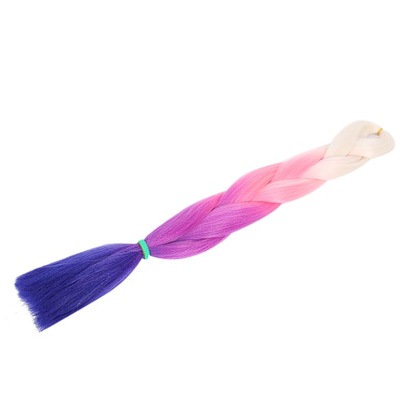 Jumbo flätat hår Vit Rosa Lila Mörkblå Gradient Färg Syntetisk Twist Flätor Hårförlängningar