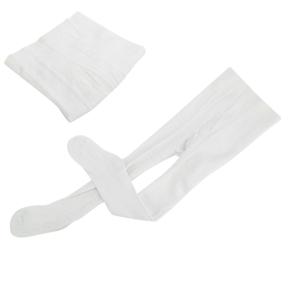 Babytights Leggings Bomull Mjuk Andas Varma strumpor Småbarn Strumpbyxor Halkfri (Vit)