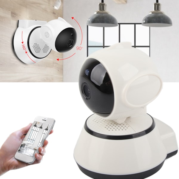 Trådløs Babymonitor Sikkerhedskamera To-vejs Intercom Babymonitor 110‑240VUK Babymonitor