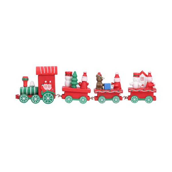 Juletog leker Sett Miniatyr Farge Tegneserie Juletog Modell for Barn Gutter JenterC