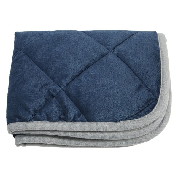 Pet Varmepute Katt Varmematte Hund Soveseng Matte Pute Skidsikker for hjem vinter Mørkblå med grå trim XL
