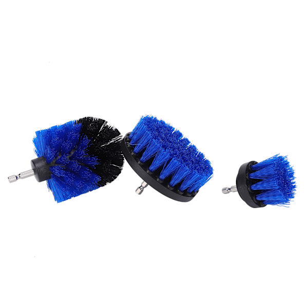 3 Styck Borrborste Scrubber Kit Blå Power rengöringstillbehör för badkar dusch 1/4in