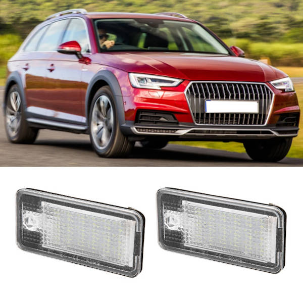 2st 3W 12V LED-pärlor registreringsskylt LED-ljuslampa för Audi A3