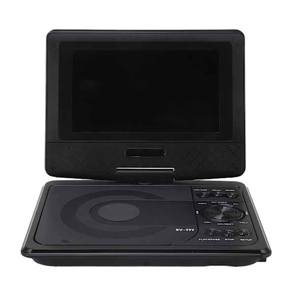 Bærbar DVD-spiller med 1080P 7 tommers HD-skjerm, roterbar skjerm, USB-minnekortstøtte, bil-MP5-videospiller, EU-plugg 110‑240V