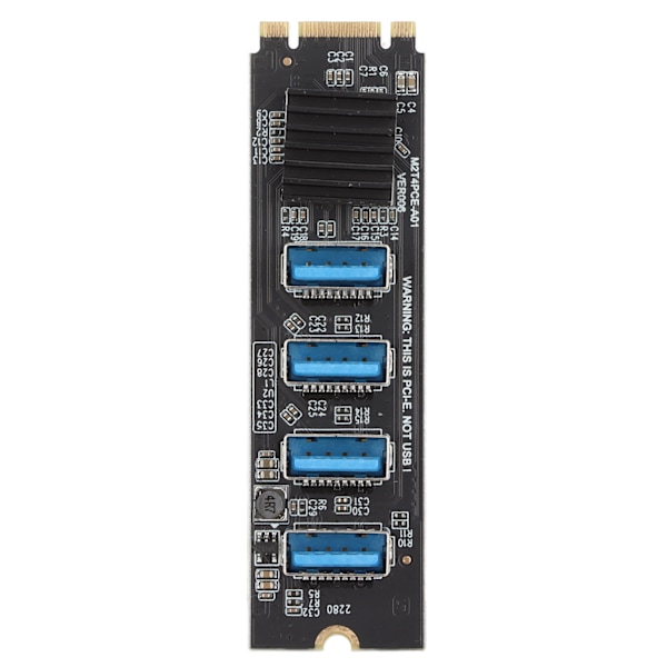 M.2 NVME PCIE 1X -nosto kort M.2 NVME 4 PCIE 1X USB 3.0 -porttiin Lämpösuojaus 4 PCIE-näytönohjaimen laajennus