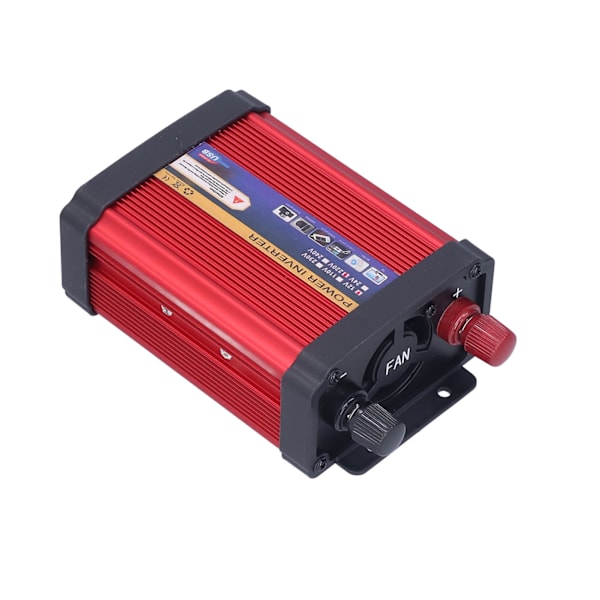 Billag-omformer for bil med modifisert sinusbølge, dobbel USB-port, 500W for ferie, camping, 12V‑220V