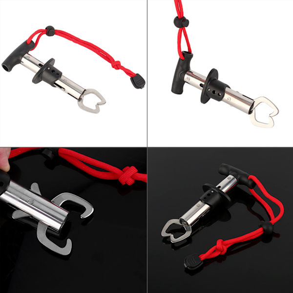 Ruostumattomasta teräksestä valmistettu kannettava kalastuspihdit Gear Grabber Fish Grip -vaaka Lip Grip -pihdit liipaisimella
