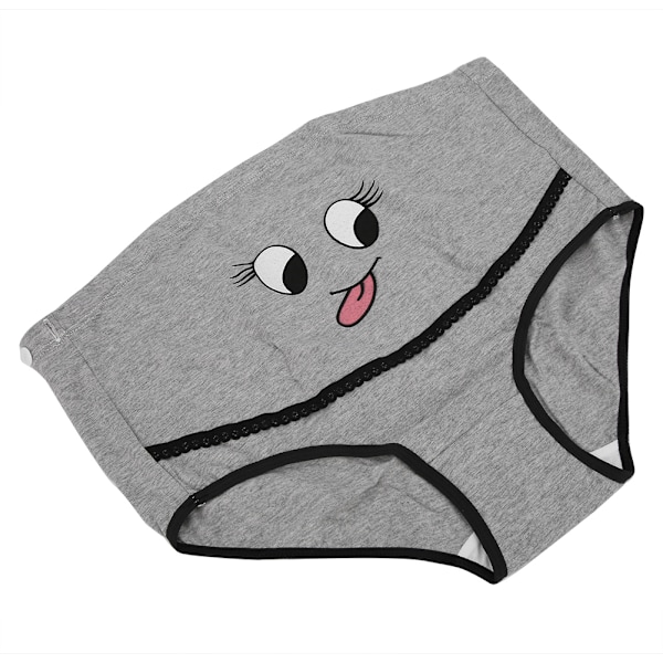 Gravid kvinna Justerbart magstöd Andningsbara trosor Mjuka underkläder med hög midja (Coton Coloré Gris XL)