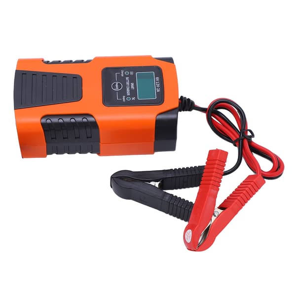 Smart Battery Charger Automatic 3-Stage Self-Protection Charger with LCD Screen AC100‑240V US Plug