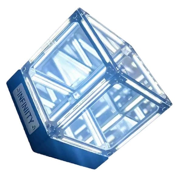 Hypercube LED-boks DIY trådløs bordlampe figurdisplay 4D-boks avgrunnstunnelpynt hvitt lys