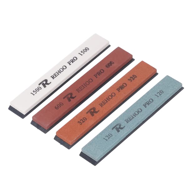 4 PCS Fixed Angle Knife Sharpening Stone Whetstone Knife Sharpening Kit 120 320 600 1500 Grit Waterstone