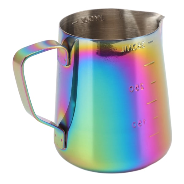 Melkeskummer Dual Scale 304 Rustfritt Stål Melkeskummer Kopp Kaffe Dampkanne For Latte Art 350ML Fargerik