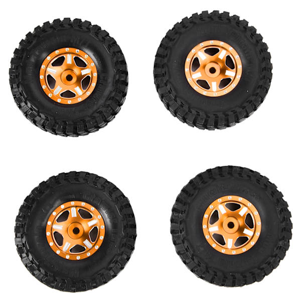 4ST 1in 1/24 RC dæk Gummi RC bilhjul Crawler dæk til Axial SCX24 90081 AXI00001 AXI00002 Guld
