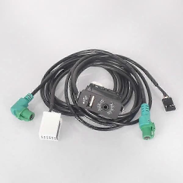 Aux-USB-adapter med kabelbryter Kompatibel med E60 E61-modeller B