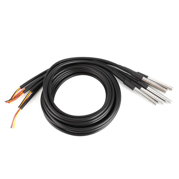 5 Pcs Stainless Steel Temperature Probe Sensor Waterproof Cable Thermometer