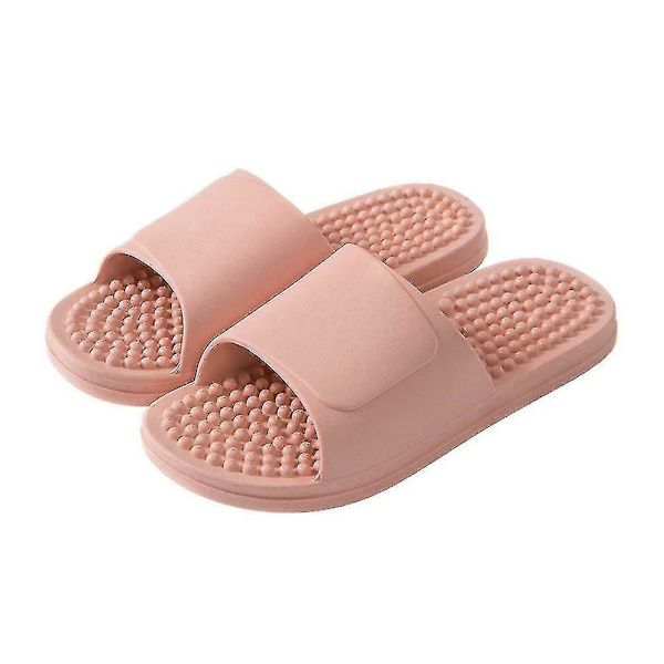 Fotslippere for spenningslindring, myke, sklisikre akupressurmassasje, sikker refleksologi, rosa - Størrelse 36-37