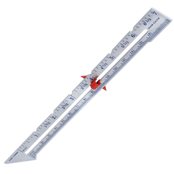 Quiltlinjal Sömsmån Spetsig Kant Sömnad Mätning DIY Verktyg för Positionering Mängd Knapp Marginal Parallell Linje Silver