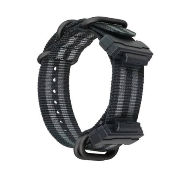 NATO-urrem til Casio GShock GA110/DW5600, Nylon, Sort, 28cm, Åndbar