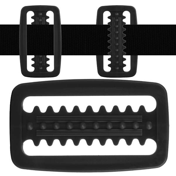 2ST Heavy Duty ABS Letvægts Glide Spænde Rem Bælte Holder Dykkeudstyr Sort