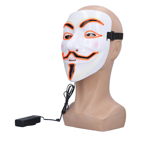 Clown Glødende Maske LED Lys Op Skræmmende Purge Maske til Halloween Karneval Påskefest