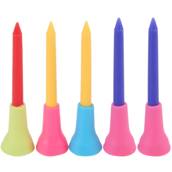 5 stk/pakke Golf Tees Plastballholder Gummipute Utendørssport Treningstilbehør