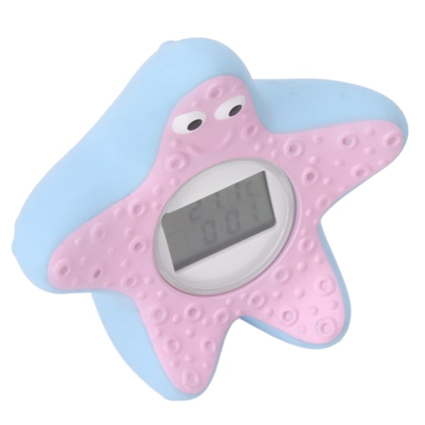 Babybadetermometer Sjøstjerne Ur Timing 3 Farve Lys Flydende Badetermometer til Hjemmebad