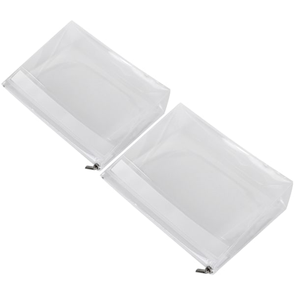 2 stk EVA Transparent Makeup Taske Rejse Bærbar Kosmetik Toilett Opbevaringstaske Organizer