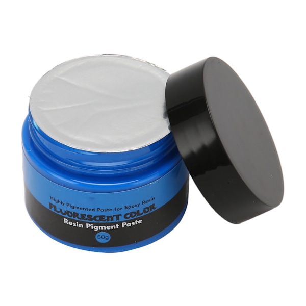 Epoxiharts Pigment 50g Fluorescerande Färg Hög Mättnad Enkel Användning Flytande Hartstillsats för Konst Hantverk DIY Tillverkning Fluorescerande Blå