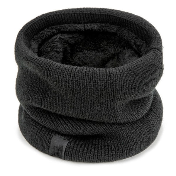 Warm Loop Scarf Dubbellager Mjuk Förtjockad Elastisk Plysch Foder Stickad Vinter Scarf för Herr Dam