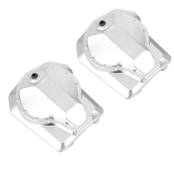 Metall Diff Cover Case Fram & Bak Drivaxelsilver för Traxxas TRX4 1/10 RC Crawlerbil