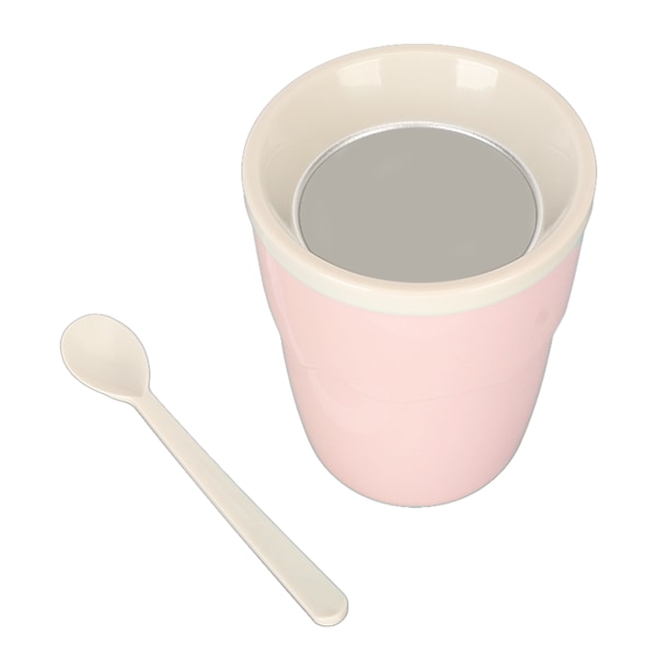 Slushie Mugg 200ml Enkel Användning Tålig PP Aluminium Lätt Bärbar Storlek Pressmugg för Familj Resor Camping Rosa