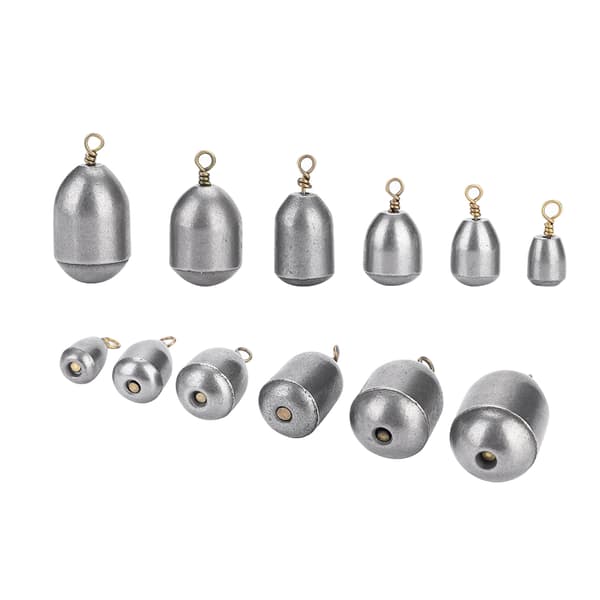 12pcs Eco-friendly Fishing Sinker Iron Weight Fish Casting Tool Kit with Box