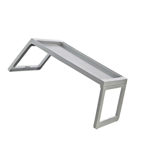 Laptop Seng Bord PP Foldbart Enkelt Nedhængende Design Sengbord med Opladningshul til Soveværelse Grå 68x35,8x27,5cm