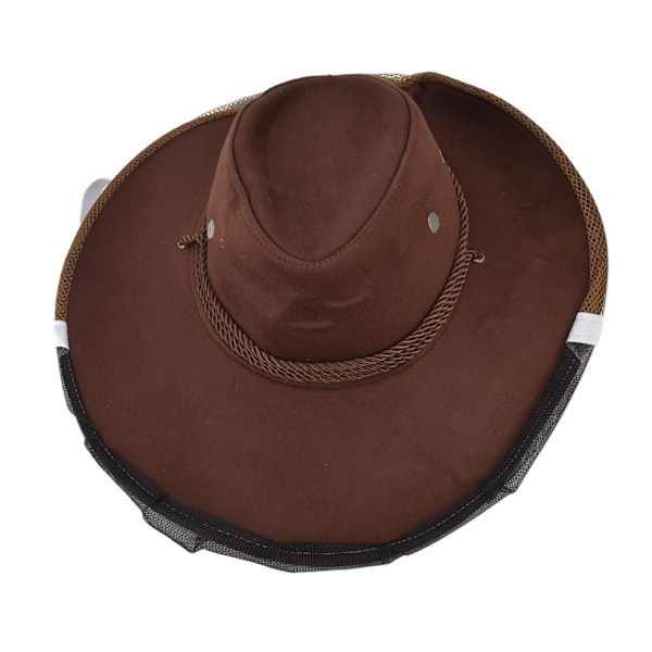 Biodlare Cowboyhatt Åtdragningsdesign Andas Mesh Biodlingsslöja Hatt för biodlare Fiskare Jägare Campers
