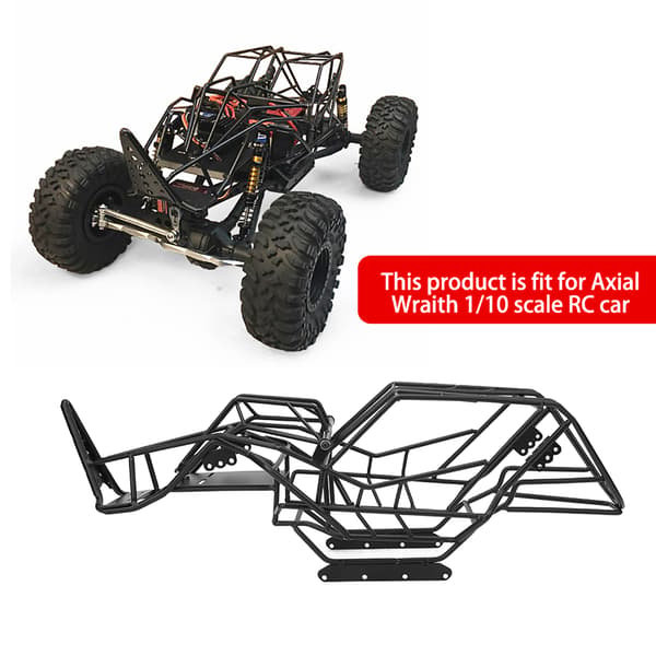 Sort Metal Rullebur Frame Karosseri Chassis til Axial Wraith 1/10 Scale RC Bil Sort
