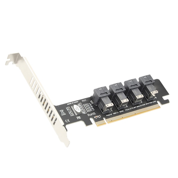 PCIE til U.2 adapterkort PCIE X16 til 4 porte U.2 NVME SFF8643 SFF8639 PCIE Split udvidelseskort med LED-indikator