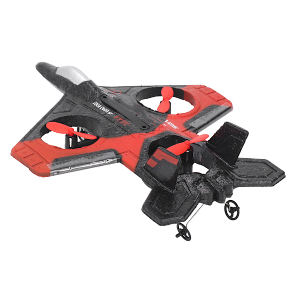 RC Drone Bærbar EPP-fjernstyret flyvemaskine med farverige LED-lys og reservepropeller til børn Legetøjspresente Rød Dobbelt batteri