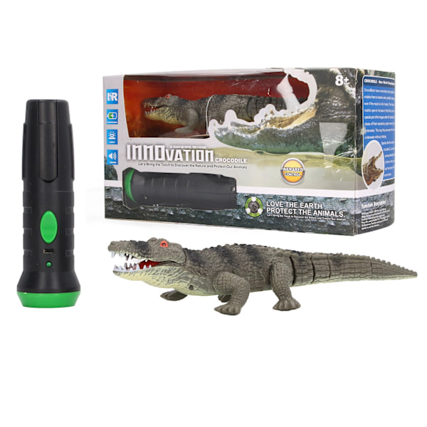 RC Crocodilian Toys Innovativ infraröd ljussensor Ljudeffekter Fjärrkontroll Simulering Crocodilian Model för vuxna