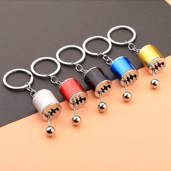 Car Speed ​​Gearkasse Gearhoved Nøglering Manuel gearkasse Metal Nøglering Bil Genmontering Metal Pendant Creative Keychain 2022 sk24black