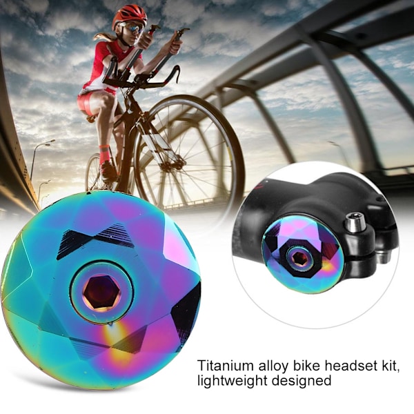 TOOPRE Bländande titanlegering PVD-beläggning film korrosionsbeständighet lätt mountainbike headset-kåpa modifierat tillbehör