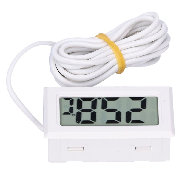 Digital termometer Mini LCD kablet elektronisk temperaturmålingsinstrument FY13001Hvid