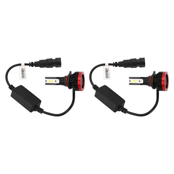 2 stk Bil LED-frontlys DC12V IP68 Beskyttelse 6500LM 6000K Frontlys Universal for Kjøretøy med 9005 Grensesnitt
